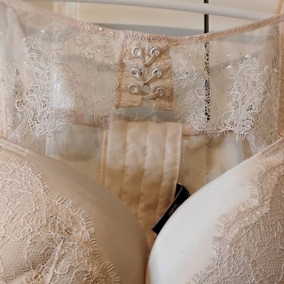 Victoria’s Secret Women's Beige Very Sexy Long Line Bustier Push-Up Bra Size 36C - Picture 3 of 8
